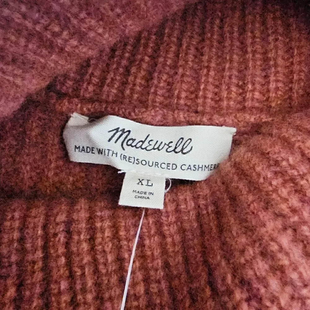 New! Madewell Cashmere Wool Soft Knit Oversized Turtleneck Cozy Sweater